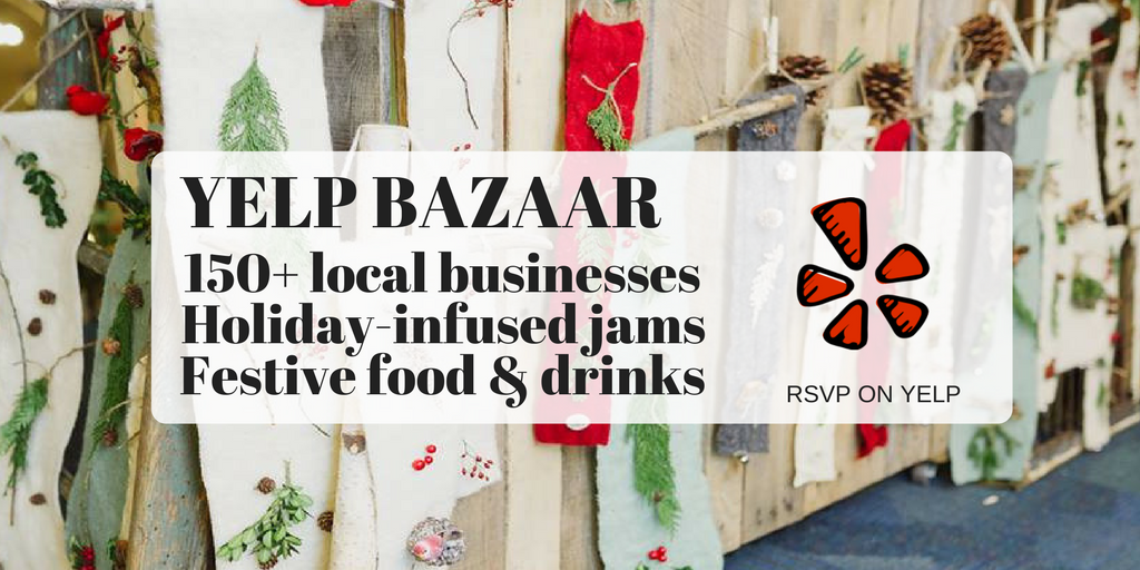 onyxexchange's tweet photo. Kick off the holidays with us at a funky-festive shopping party on December 7th. RSVP here: https://t.co/ph6cmiwNC1 #YelpBazaar https://t.co/73D5ozIvy6