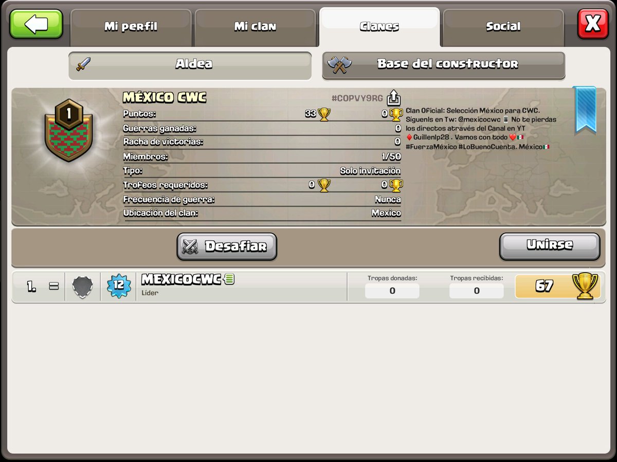 Selección Mexicana de Clash Of Clans tweet media
