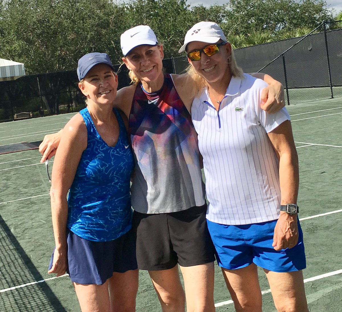 rennaestubbs's tweet photo. How can u not appreciate this greatness! I do! #36combinedsinglesgrandslams #nonefromme @Martina @ChrissieEvert @cecharities #friendship https://t.co/qiUksQrKeW