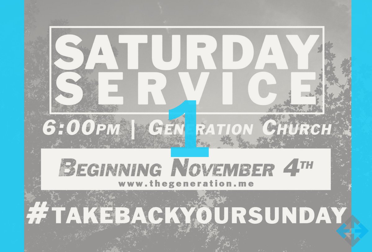 TheGCClayton's tweet photo. In just ONE day, our Saturday night service launches! #takebackyoursunday https://t.co/zGAnv2Tp7J