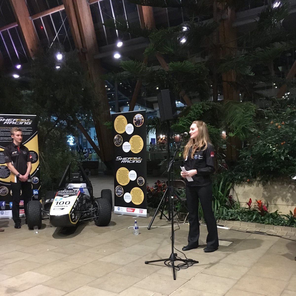 TeamSFR's tweet photo. Speech time for team principal @NaomiBashford ππΌ #Mech100 https://t.co/U2Sl36c2OA