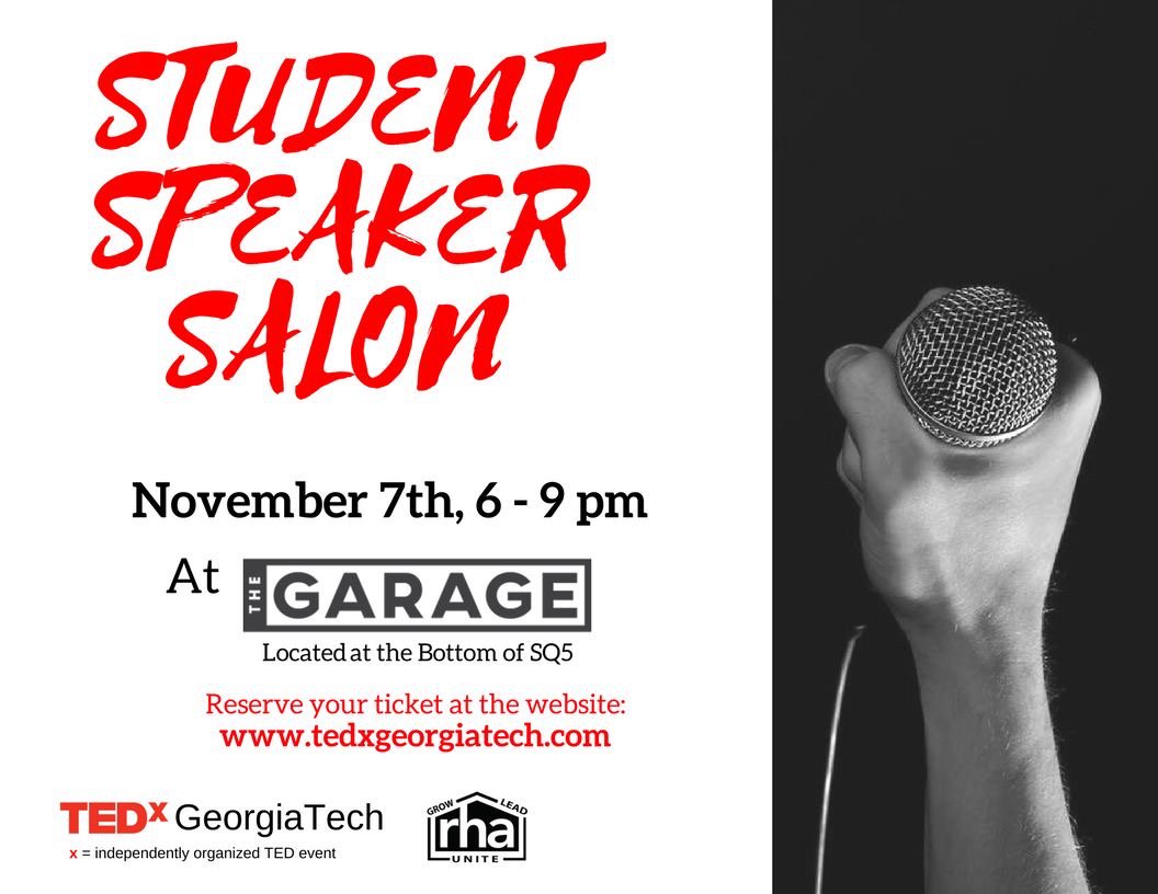 Check out <a href="/TEDxGeorgiaTech/">TEDxGeorgiaTech</a>.  Tuesday's speaker lineup includes a winner from the Carbon Reduction Challenge <a href="/GT_ACSB/">Sustainable Business</a> @georgiatechbsch