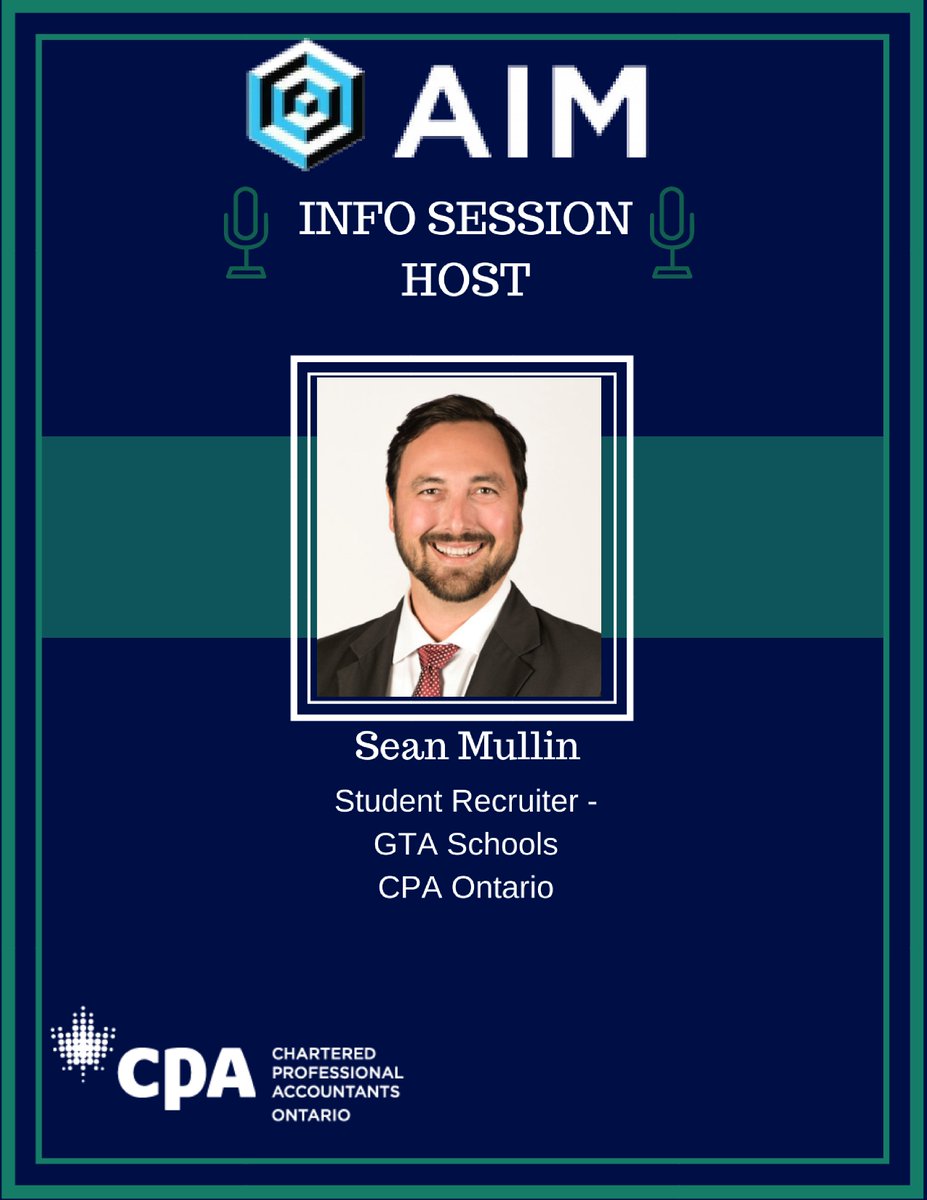 Presenting Sean Mullin, Student Recruiter at CPA Ontario, a CPA information session host at AIM Conference! Apply at goo.gl/cGxEnp
