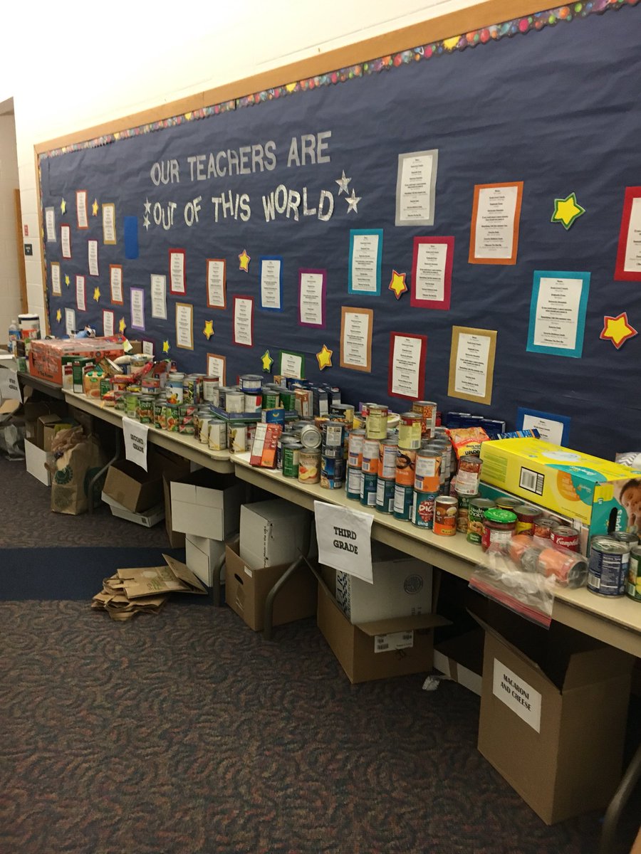 2,527 items for our Canned Food Drive!  Awesome job, Cherry Tree!