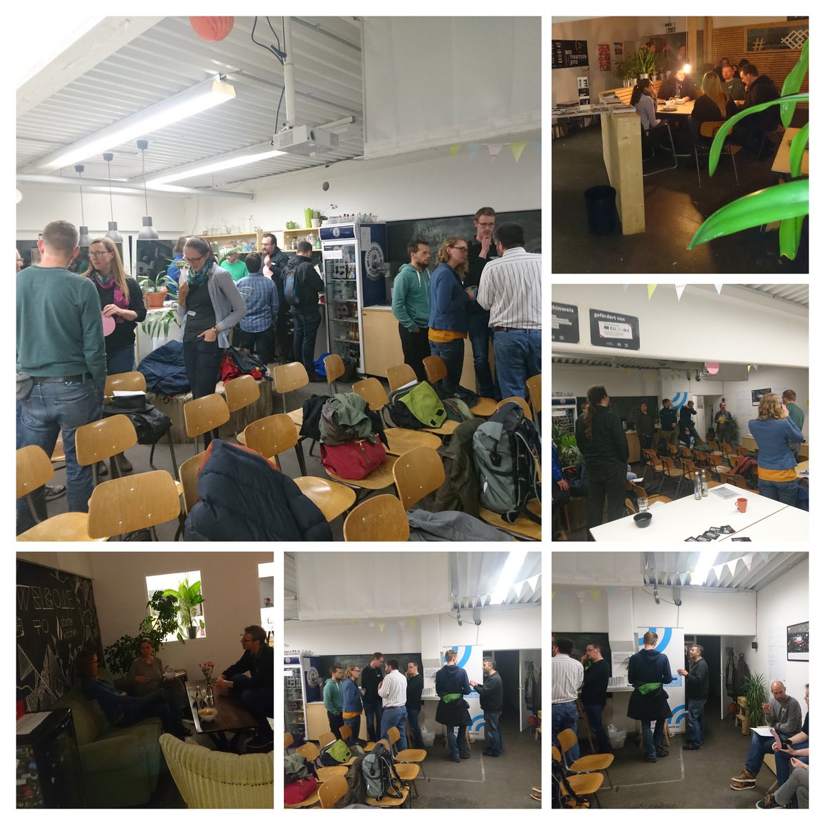 #KreativHack #edtech nach angeregter Diskussion und Stärkung beim gemeinsamen Abendessen geht es jetzt an die Arbeit :-)