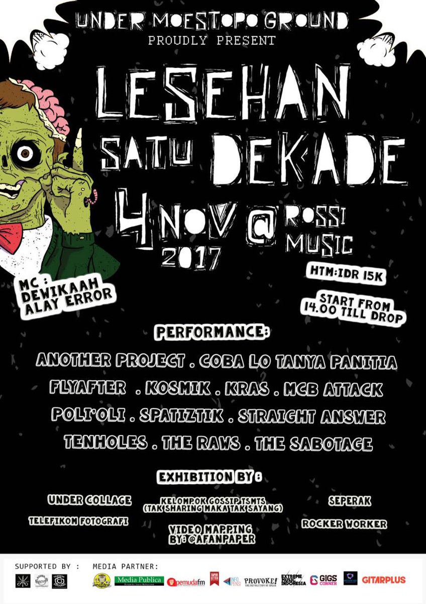 Gigs nanti malam di bilangin Fatmawati, tepatnya di Rossi Musik, Jakarta Selatan! Htm 15k