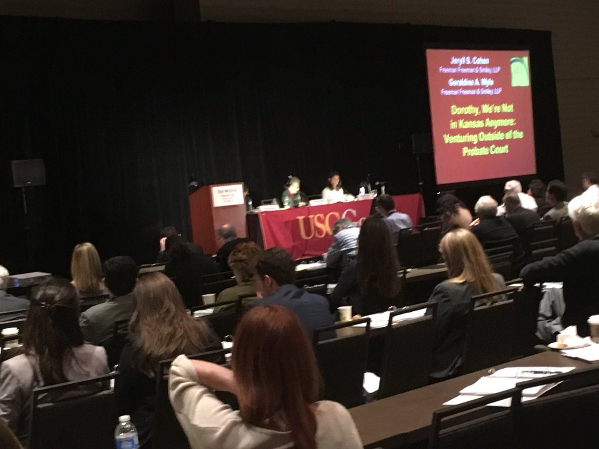 USCGouldCLE's tweet photo. Dorothy, we’re not in Kansas we’re at the 43rd Annual Trust and Estate Conference #usccle #usctrust #probate @USCGouldLaw https://t.co/RMcoTeIT16