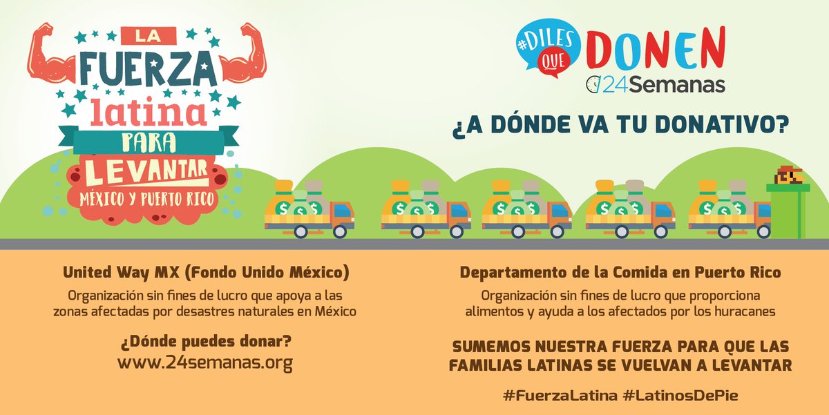 DilesQueVoten's tweet photo. Hoy puedes ayudar a que #México y #PuertoRico se pongan de pie. Dona en: https://t.co/BFmhEkEVeR ¡Sigamos ayudando! https://t.co/XvxeILg7mP