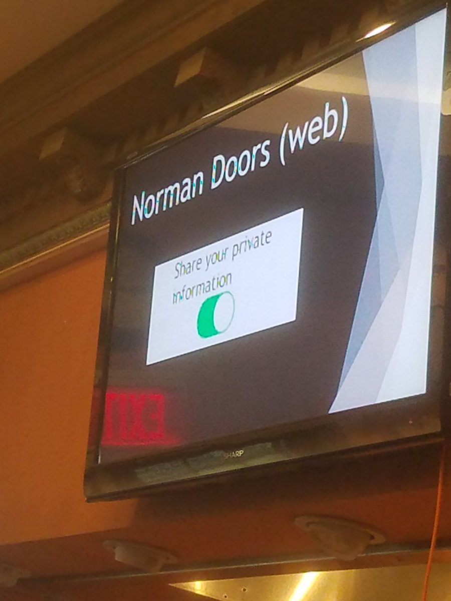5imian's tweet image. Don&apos;t fall for the &quot;Norman Doors&quot; of the web! #darkui #tplains2017 #useability #ux @thunderplains