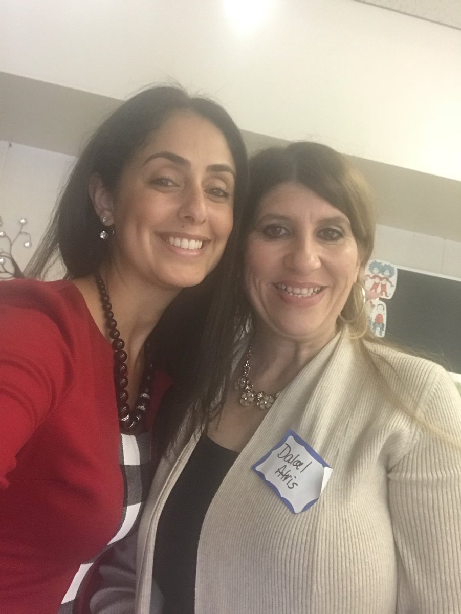 widadluqman's tweet photo. Presenting at #mhtt17 & a former coworker’s student teacher comes to say hello. It’s a small world with BIG ideas. #6degreesofseparation https://t.co/W1Q1qlfein