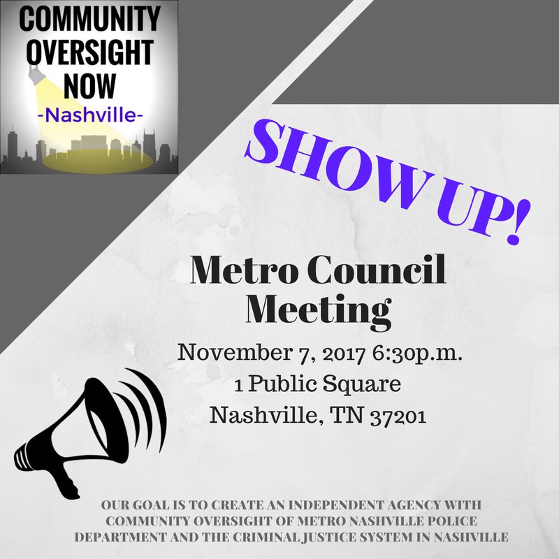 HayesForJustice's tweet photo. Community Oversight Nashville 1st Read 11/7 at 6 pm. This https://t.co/LgGTiOBKCi is a defining moment #nashvillecob https://t.co/qhTd2Ii3TA https://t.co/vQsXPRqWgo