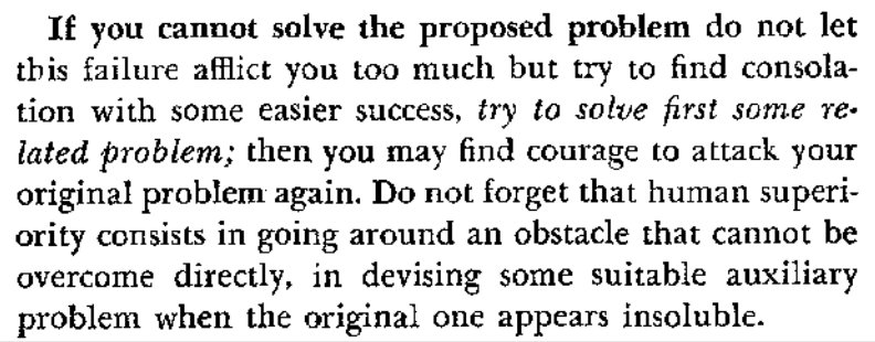 George Polya on solving problems from p. 114 of the 1957 edition of How To Solve It: