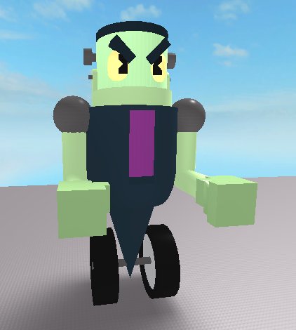 Crawket_RBLX's tweet photo. A bit late for halloween related stuff, but nonetheless here's a robot frankenstein monster https://t.co/ko7U2kR9JN