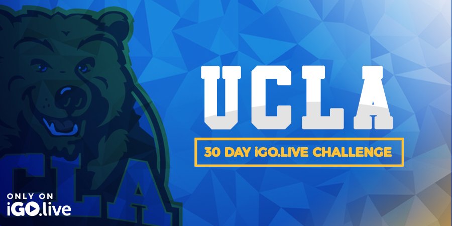 igoliveapp's tweet photo. iGOlive has partnered with UCLA to bring you the UCLA 30 Day Challenge. We welcome UCLA to the #iGOFamily! https://t.co/BOJrwVLdBp