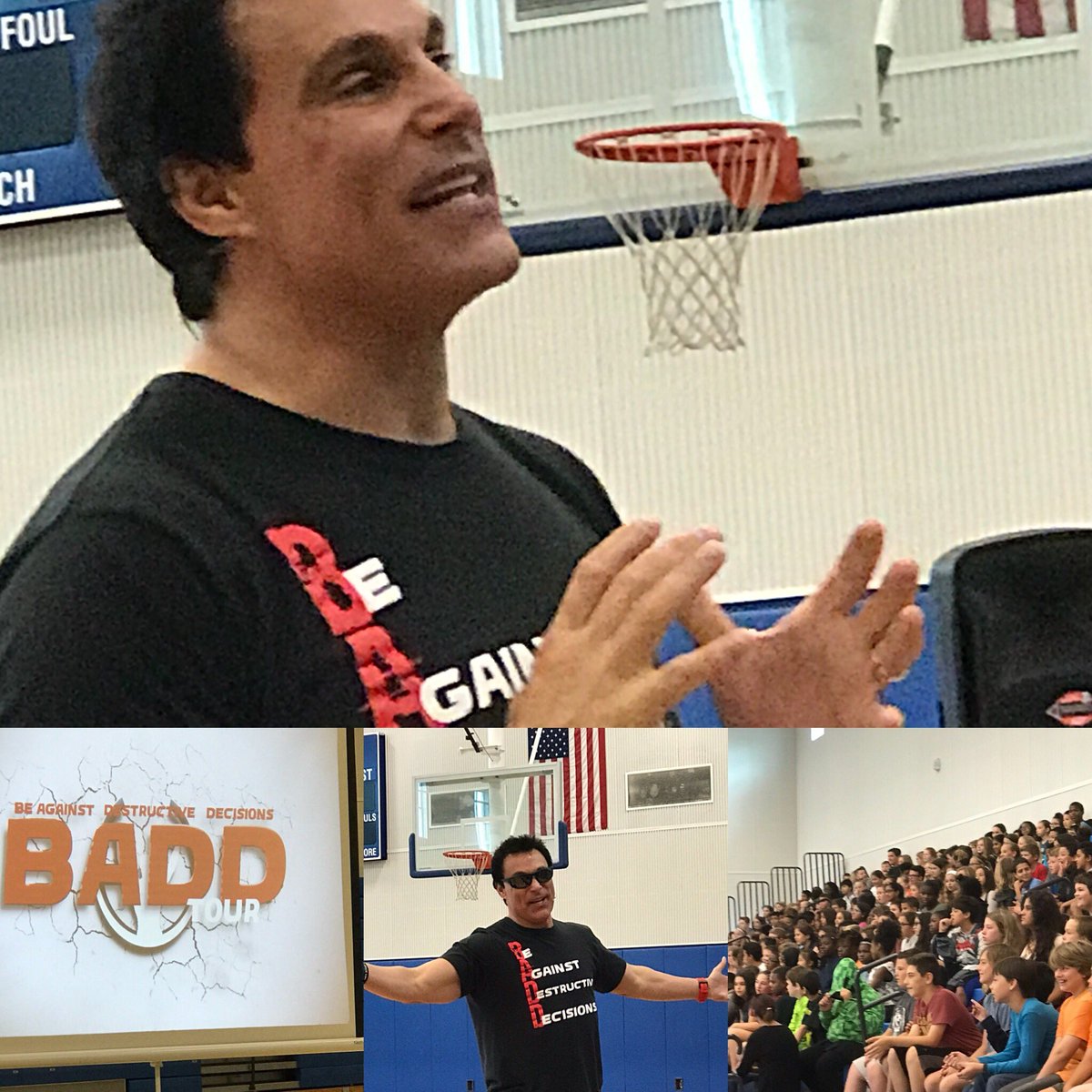 SunRidgeMS_OCPS's tweet photo. Mark Mero at SunRidge MS today! Choose your friends, choose your future. Follow your dreams! #MarkMero #SRMSEaglesRule https://t.co/F4NXMtOUTk
