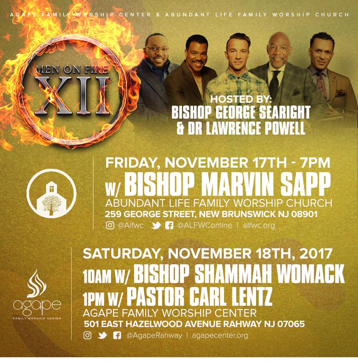 MenOnFire! Look 2 see your face in the place . Friday Nov 17 <a href="/abundantLife/">abundantlifesingers</a> (all are welcome) Saturday Nov 18th @ApageChurch Men Only!!