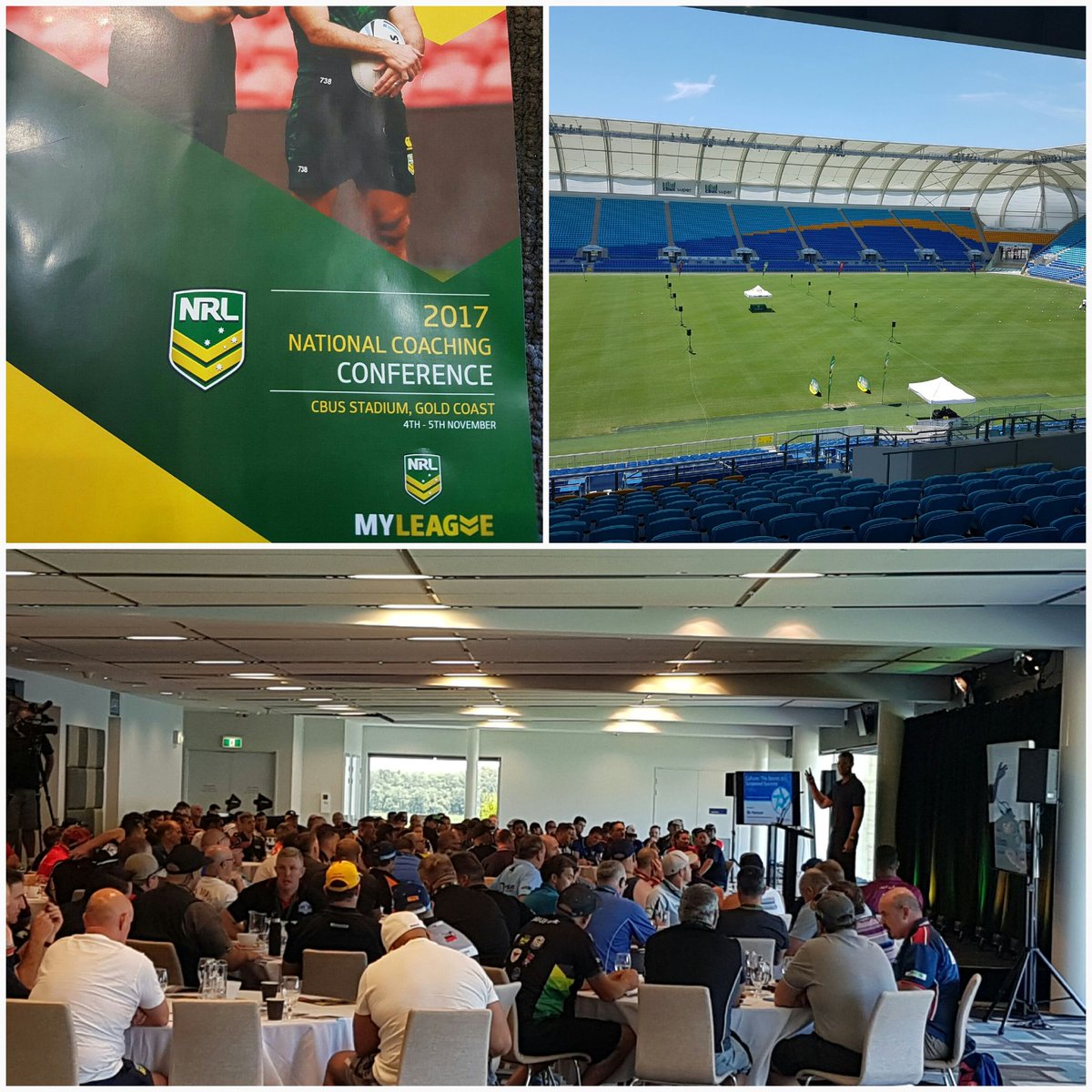 The 2017 <a href="/NRL/">NRL</a>  National Coaching Conference underway at <a href="/CbusStadium/">Cbus Super Stadium</a>.Such an important event in development of our sport.Thrilled to be host