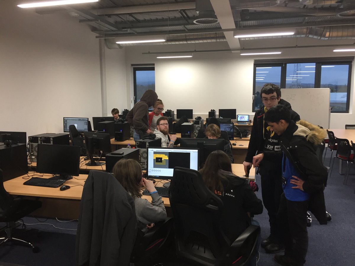 BoltonGames1's tweet photo. Well done everyone who took part in the @UoBGames 2017 charity game JAM for @SpecialEffect.

Thank you again for judging @Jupiter_Hadley https://t.co/s1jzO17elh