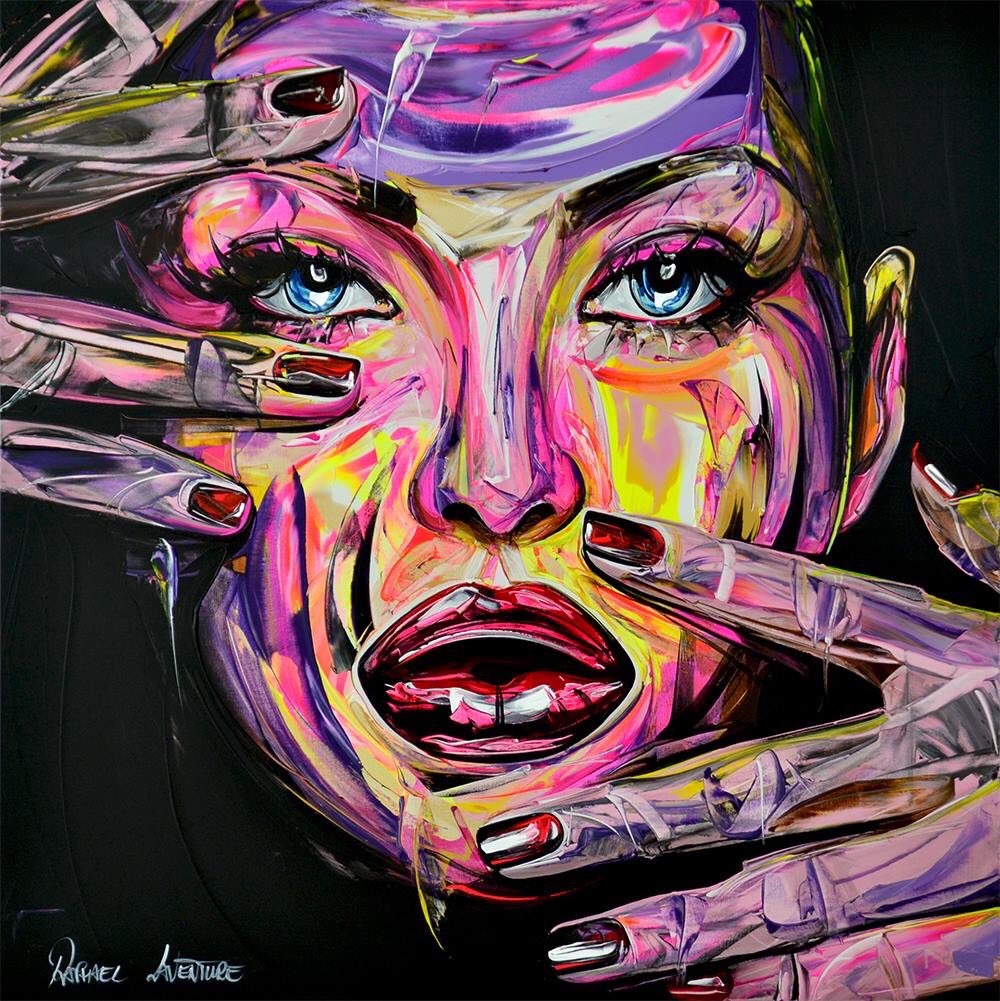 New painting 💎EVERY WOMAN IS A DIAMOND💎 (120 x 120 cm, palette knife). Soon on exhibition in Florida 🇺🇸☀️🌴 ! #raphaellaventure #art #usa