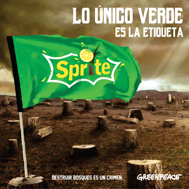 GreenpeaceArg's tweet photo. .@Sprite_Ar, si querés ser sustentable, #ReforestáYa todo lo que desmontó tu proveedor 👉 https://t.co/dxjPGfe7SR https://t.co/5pIkEFWeG0