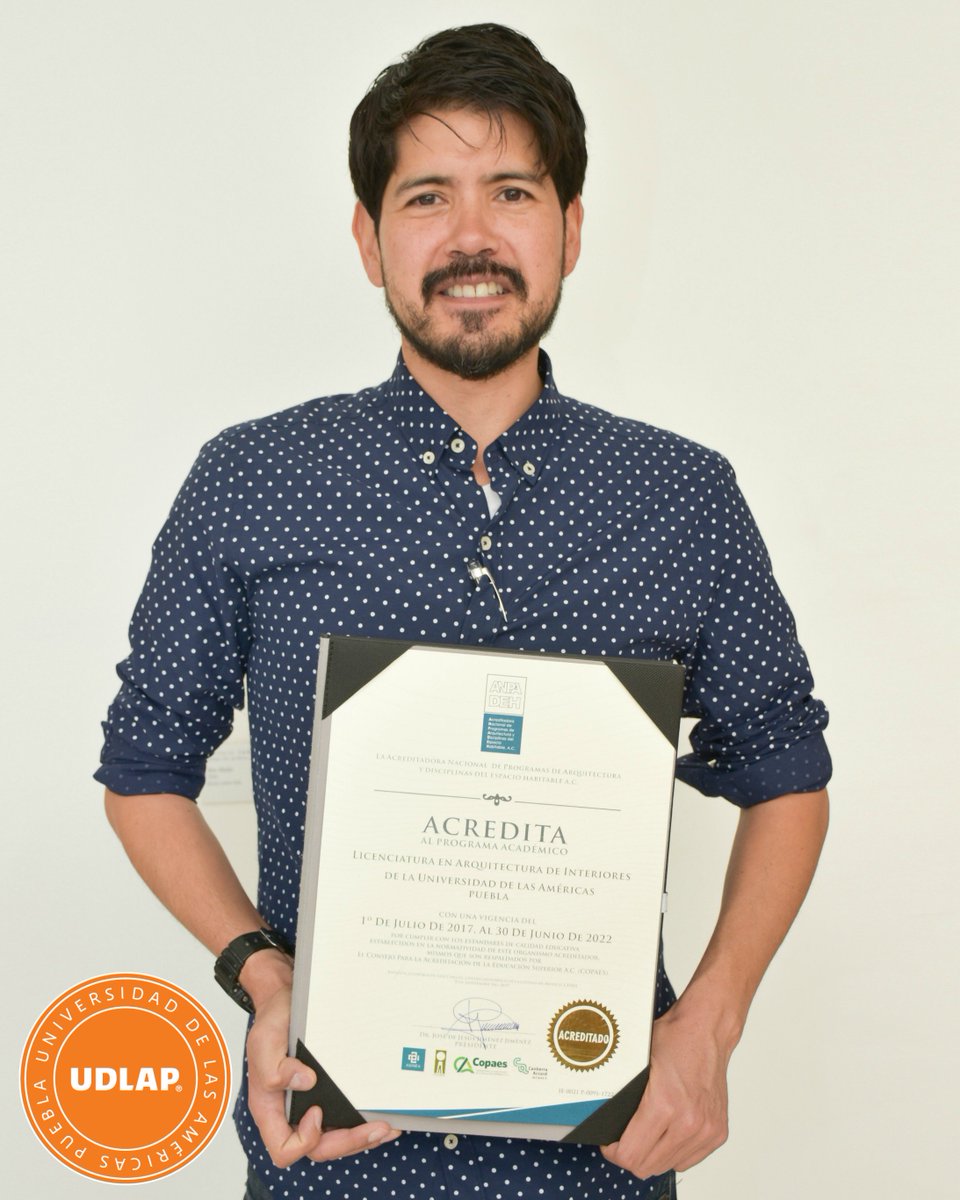 udlap's tweet photo. La Licenciatura de Arquitectura de la #UDLAP refrenda acreditación ante la #ANPADEH: 
https://t.co/tUICvwirui https://t.co/jCI7d8v3TU
