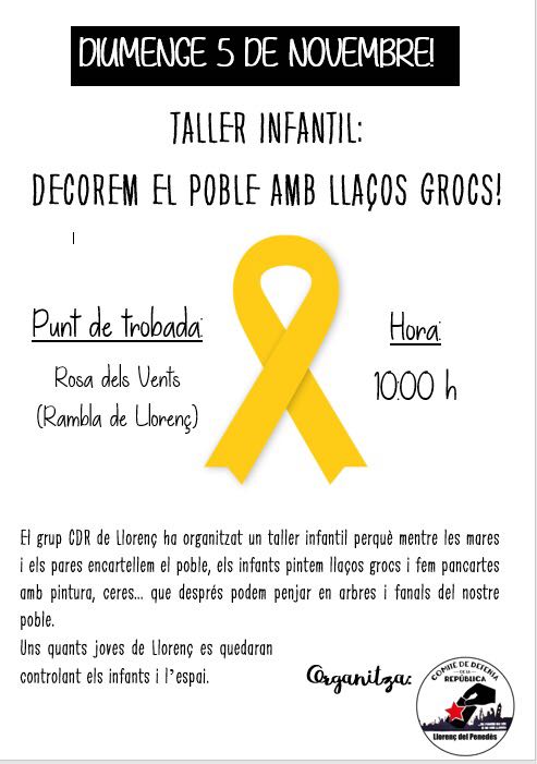 CDR_Llorenc's tweet photo. Diumenge també omplim espais amb els més petits i les més petites!
Ens veiem a les 10h a la Rosa dels Vents!
#LlibertatPresosPolítics https://t.co/xcVJu1gjPy