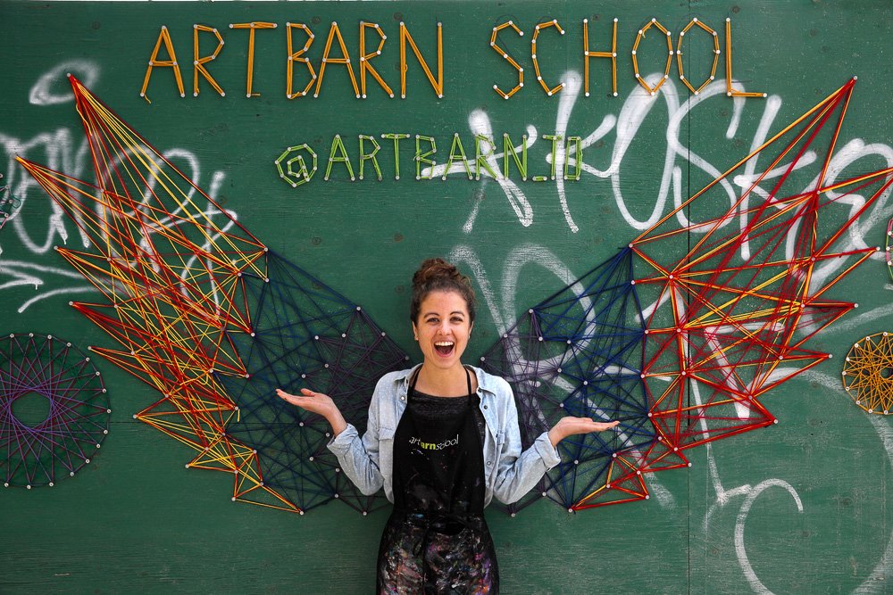 We have new Yarn Bomb on the fence steps from <a href="/Artbarn_School/">Artbarn School</a> Come take your picture wearing yarn wings! <a href="/CarmichaelGreb/">Christin Carmichael Greb</a> <a href="/JoshMatlow/">Josh Matlow</a>
