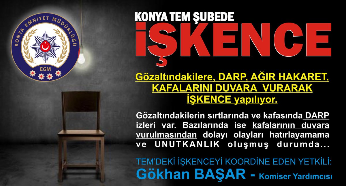 <a href="/HsnBozkurt/">Hüsnü Bozkurt</a> İŞKENCECİ EKİBİ kendini üstlerine ispatlamak için, Kms Yrd GÖKHAN BAŞAR koordine ediyor
Diğer MEMURLARIN da isimleri verilecek
<a href="/HsnBozkurt/">Hüsnü Bozkurt</a>