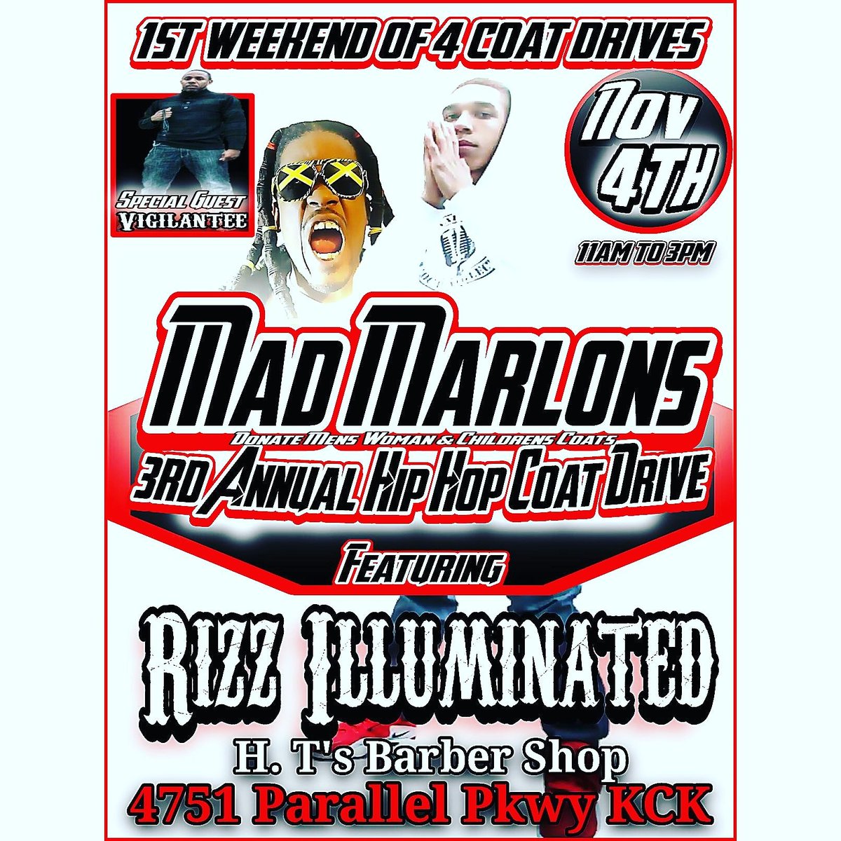 madmarlon's tweet photo. My 3rd Annual Hip Hop Coat Drive returns tomorrow https://t.co/CUm4wI1W7a