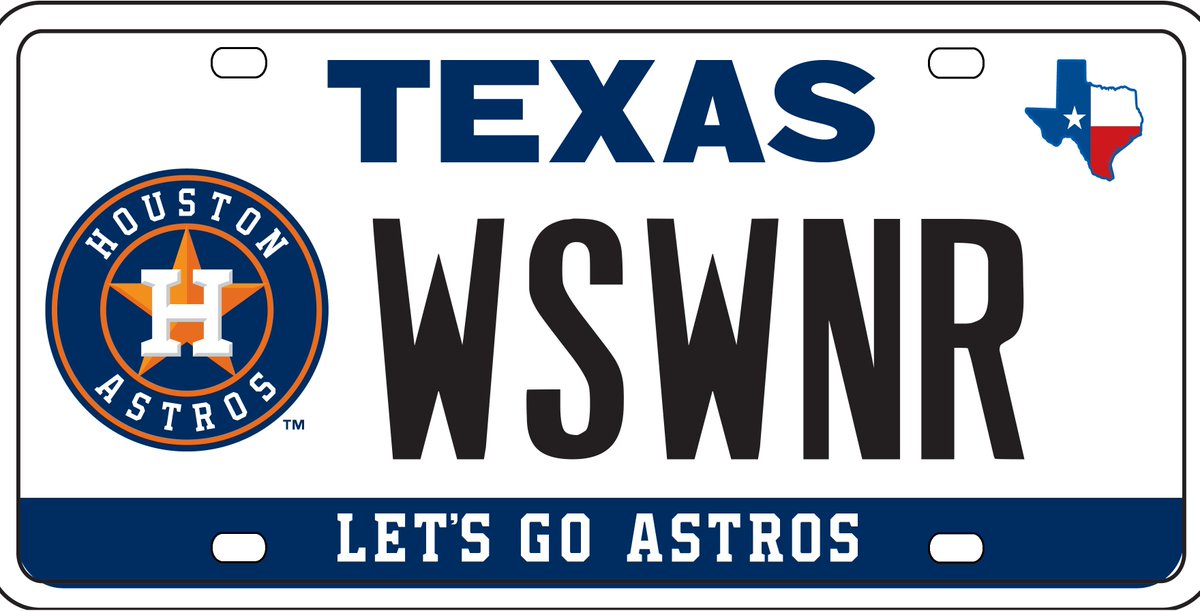 We're reserving this personalized plate for Mr. Luhnow whenever he's ready for it! <a href="/astros/">Houston Astros</a> #EarnedHistory