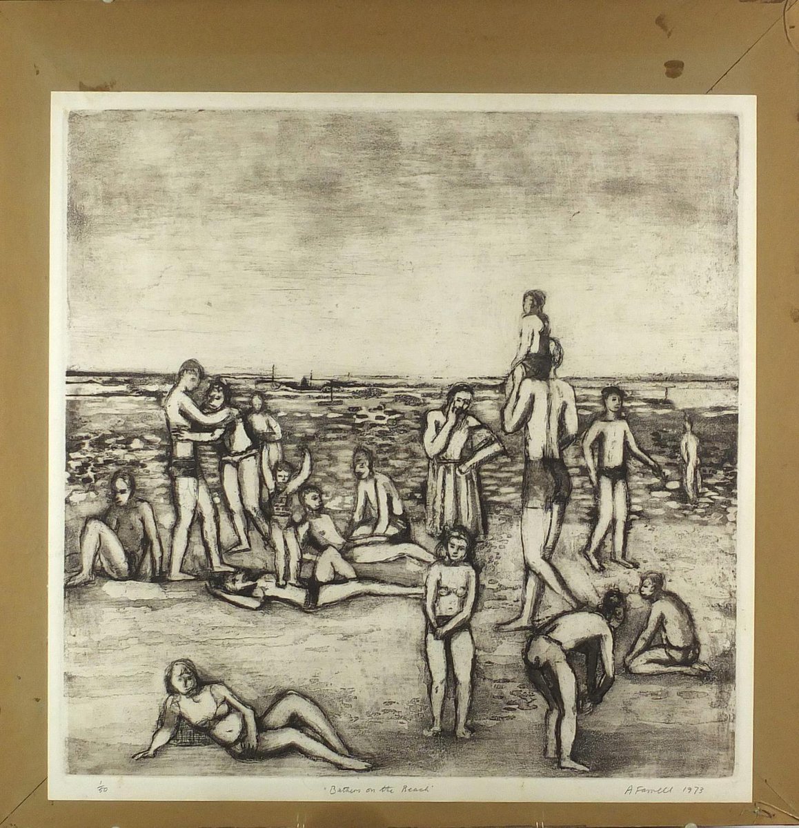 9/10th Nov. <a href="/eastbourneauct/">Eastbourne Auction</a> Anthony FARRELL Bathers on a #Beach see bit.ly/2lNlEMf - #CoastalDecor #Seaside