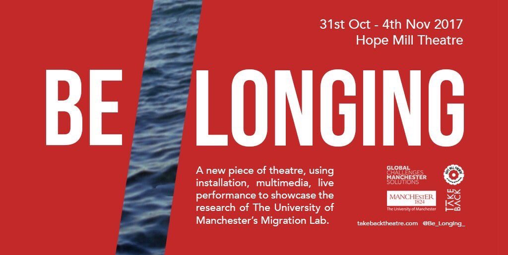 tmzndi's tweet photo. Marvellous performance tonight. Thought provoking and so touching #UoMmigration #BeLonging https://t.co/Fp4OZKxTAC