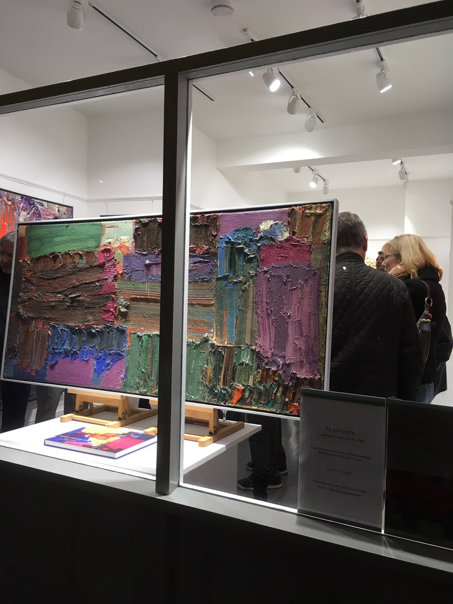 iknowartist's tweet photo. Busy private view at @felixandspear and fantastic work of @alangouk #alangouk #art #gifts #chatting #privateview #artistlife #art #artists https://t.co/siHd5FbRhs