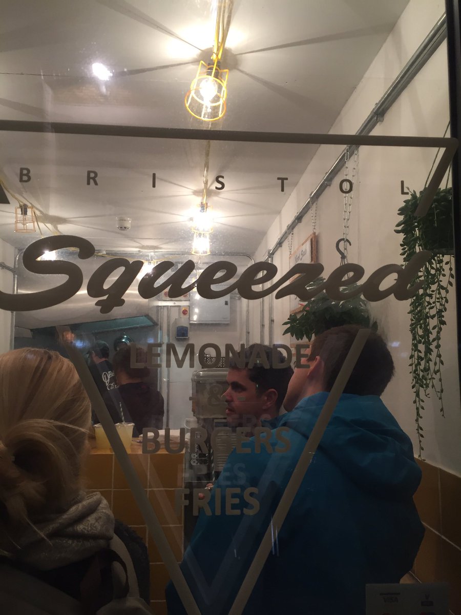 eliza_moreland's tweet photo. Well that was delishtastic! #stwerburger @NatalieBrereton @bristolsqueezed #NationalSandwichDay #squeezed #devourbristol https://t.co/gjcLHcU9Ej