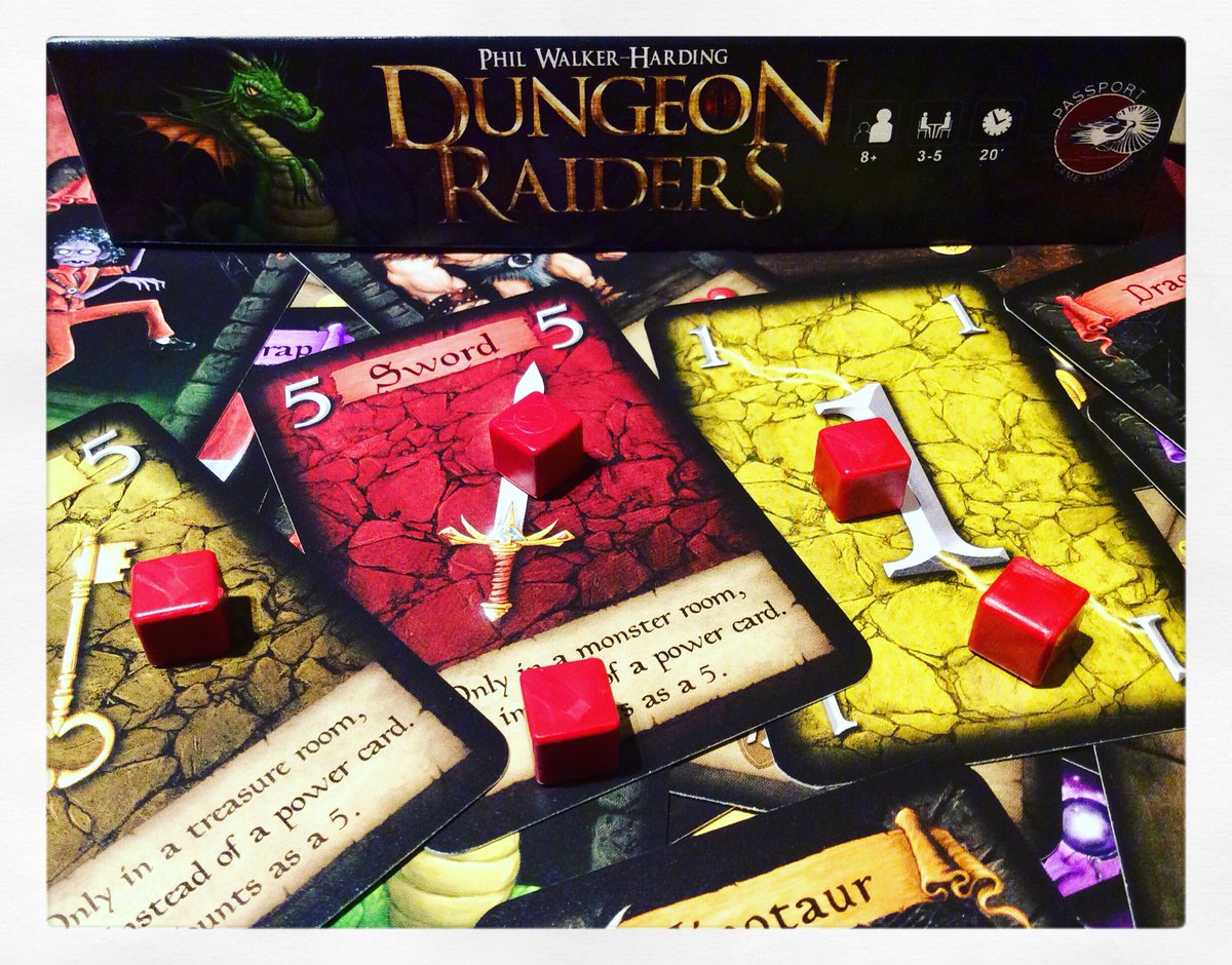 PlayChronGames's tweet photo. #DungeonRaiders by #PhilWalkerHarding from @HomoLudicus and @PassportGames. The front of the box getting a facelift soon! #qualitytime https://t.co/kZXBvVNZN1