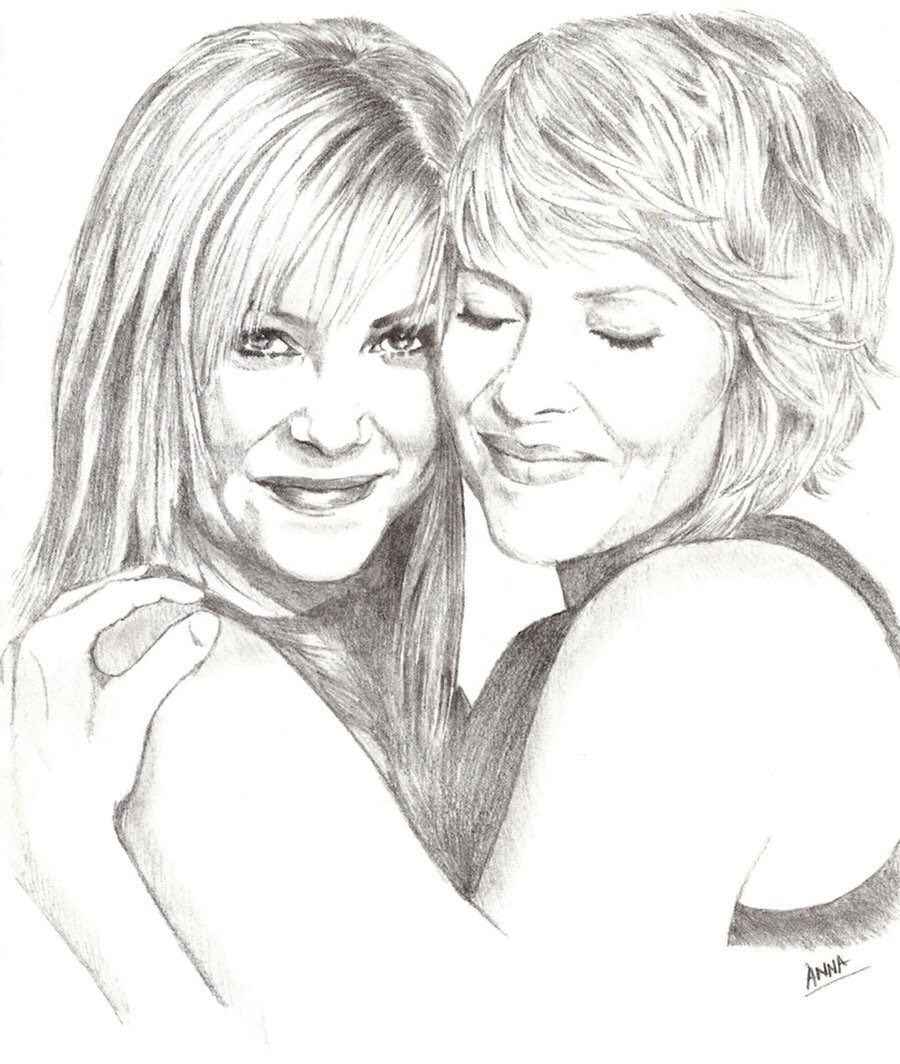 These are my old drawings but today it s Kate Capshaw s bday so I wish their mother a Happy Birthday!!  