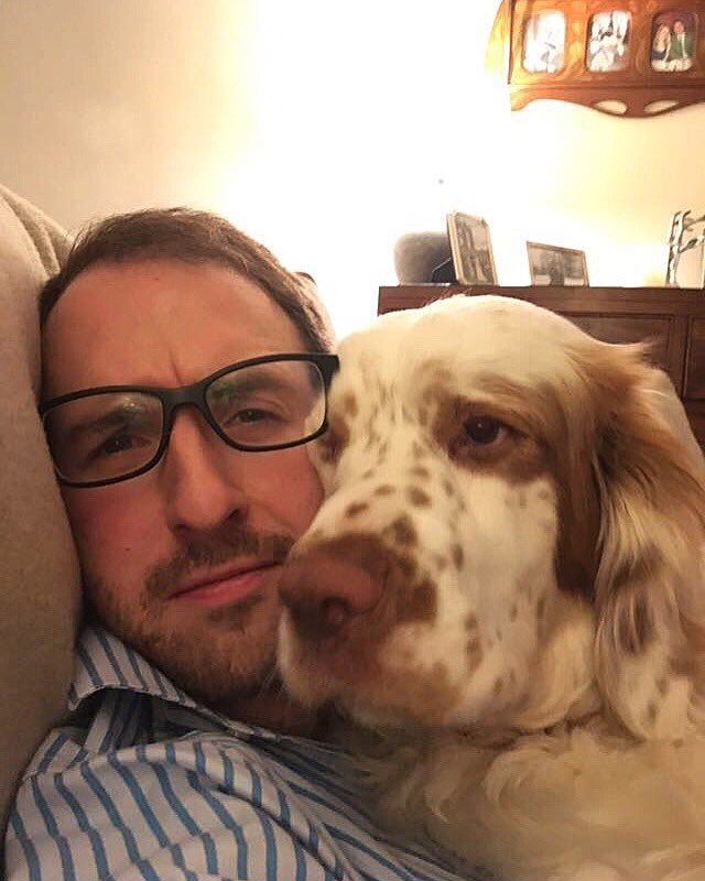 chrhartley's tweet photo. As long as he's comfortable, then that's fine... #dogpress https://t.co/GwXnIsDU6O