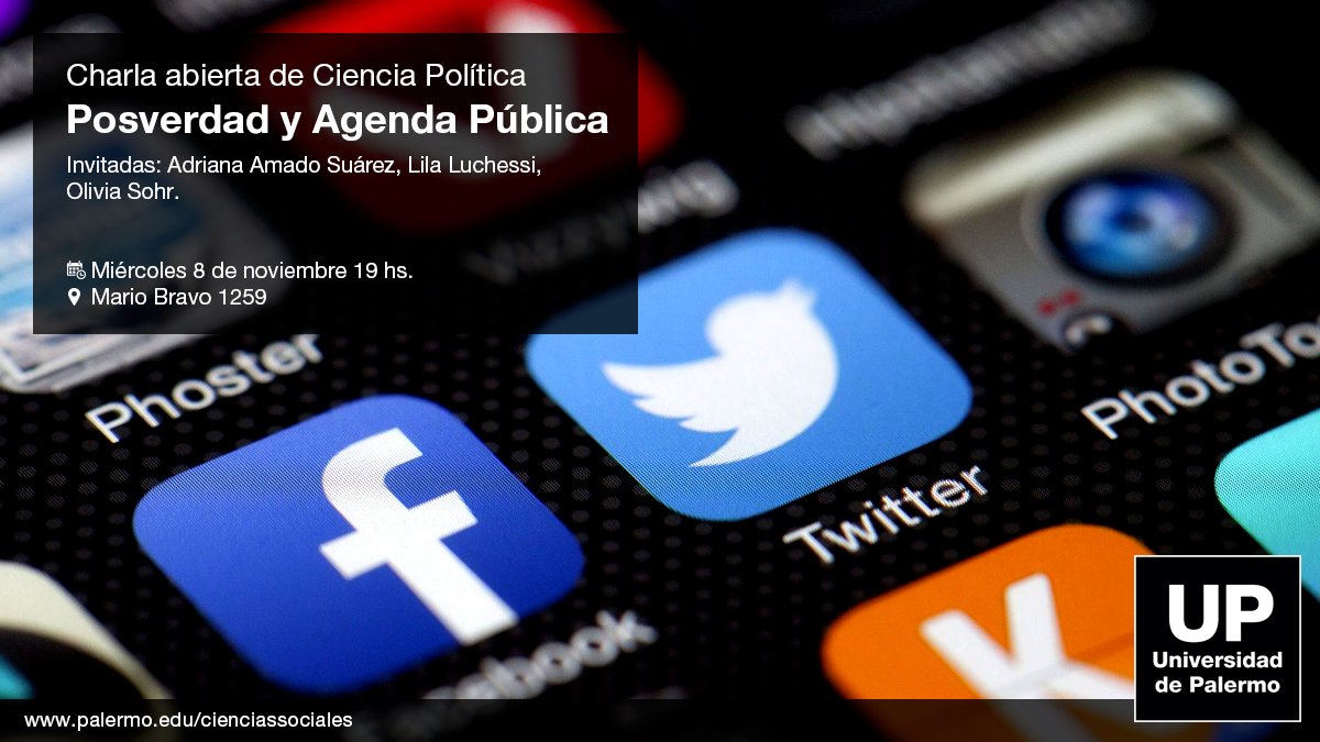udepalermo's tweet photo. Posverdad y Agenda Pública con Adriana Amado, Lila Luchessi y Olivia Sohr  https://t.co/a9zk8VUinj https://t.co/hJ67oNCeJ3