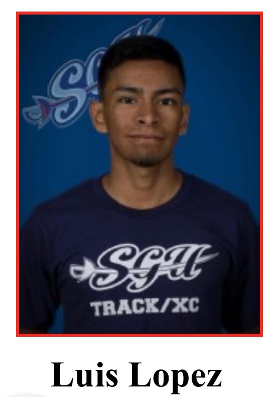 SGUATC's tweet photo. ATR Athlete of the Week is....Luis Lopez!!! #RunningMan #conferenceready https://t.co/yNSbXznFkx