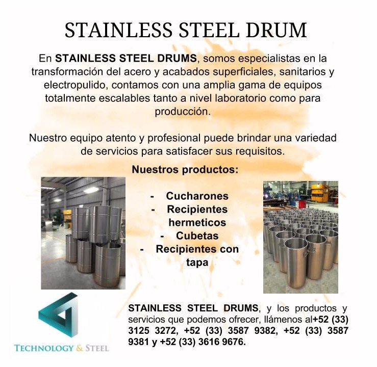 TechnologySteel's tweet image. Te presentamos nuestra linea de productos de acero inoxidable! #aceroinox #stainlesssteel #felizviernes 
ventas@stainless-steel-drum.com