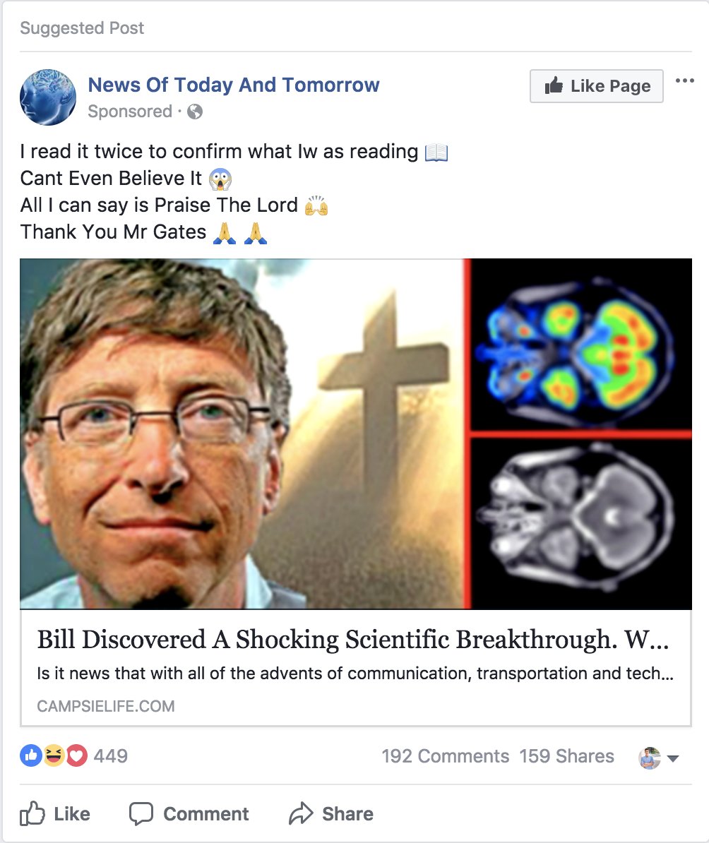 BradyCramm's tweet photo. @facebook Get your shit together. I've been delivered this #ad all week. Landing page: https://t.co/hFbYSqOvzC https://t.co/FScAXgOgFp
