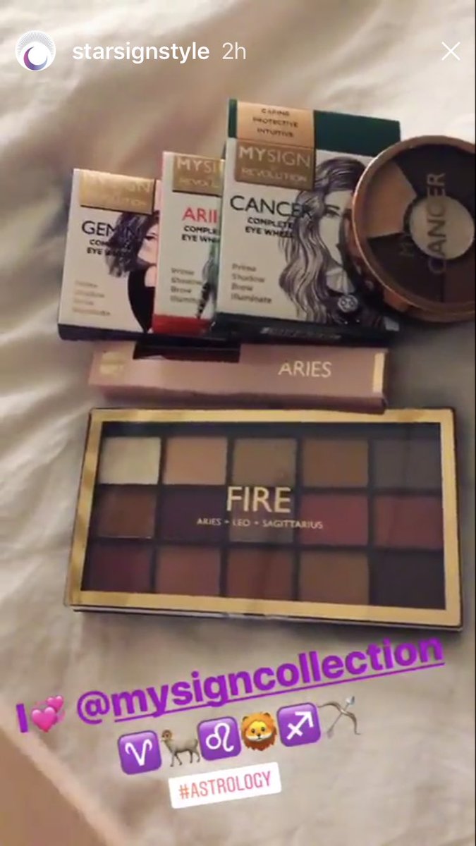 mysignmakeup's tweet image. Look what @starsignstyle found in the post ✨✨ our new #Firesign palette 🔥 &amp;amp; #MYSIGN goodies 💕