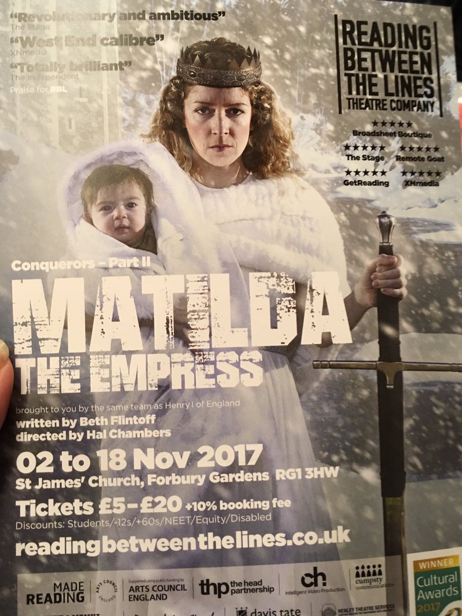AlisonSwaddle's tweet image. I saw #matildatheempress last night in St James' &amp;amp; highly recommend it. @RBLTheatreCo's original story of a #bloodydifficultwoman. #Rdguk