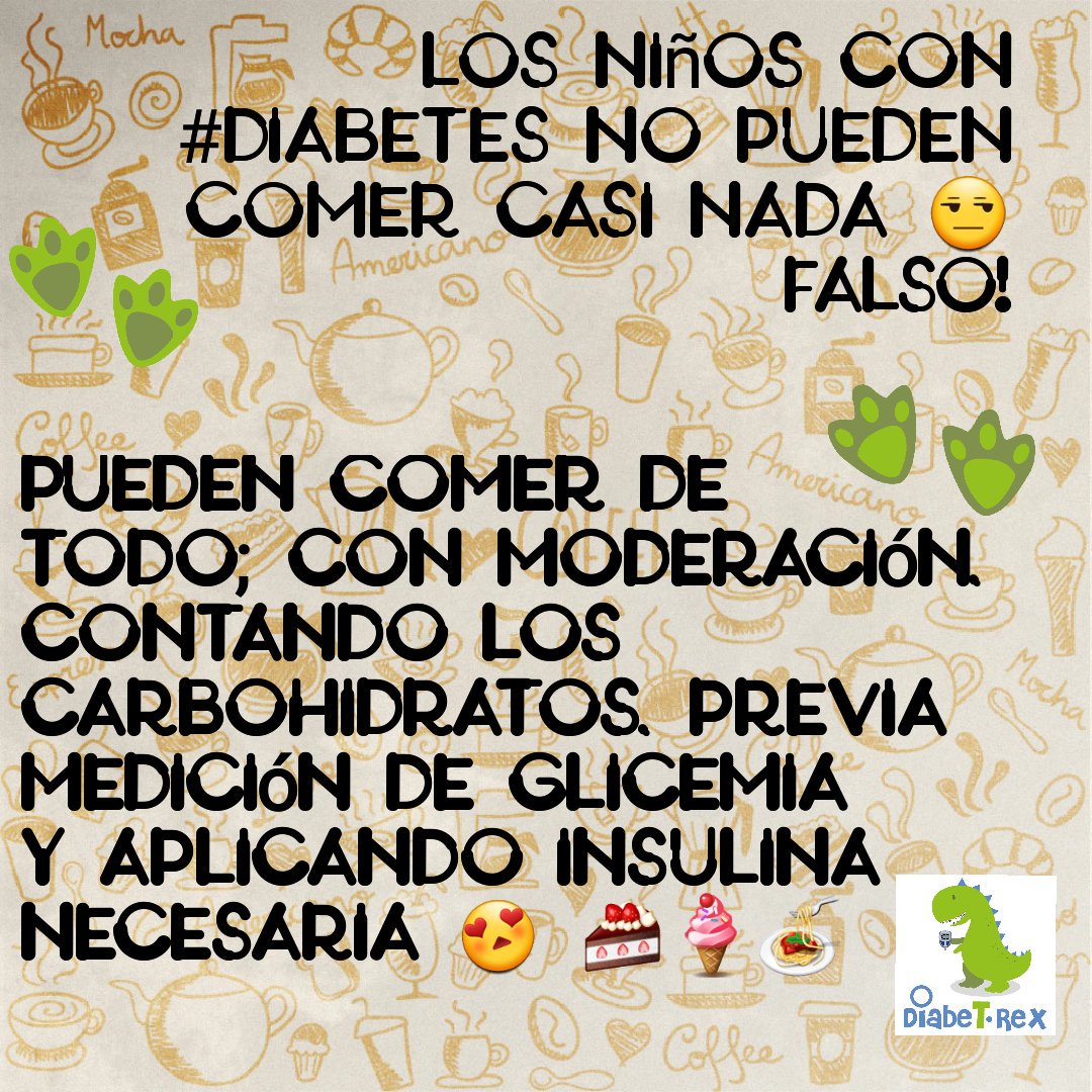 DiabeTRex's tweet photo. Existen muchos mitos y leyendas acerca de la #Diabetes y los niños, el tema de la comida es uno de ellos #WDD #mitos #nomasprohibiciones https://t.co/DXqAEUh3uF