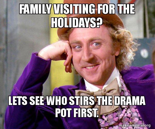 beccaroonies's tweet photo. With the holidays right around the corner, this can be so relatable! 🤣 #StirItUp #MCO435 https://t.co/FJnAONxEpz
