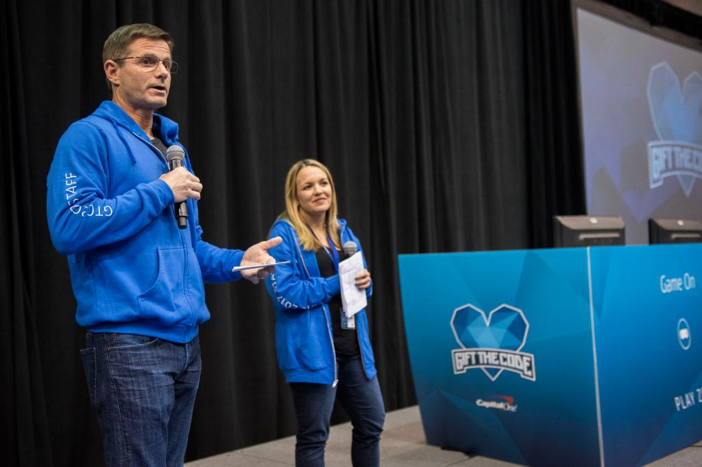 CapitalOneCA's tweet photo. CPO @christina_mc2 and CTO Mark Cauwels: technology doesn't wait, but you're giving these charities a chance to catch up #UseDigitalForGood https://t.co/uLg2G8haR6