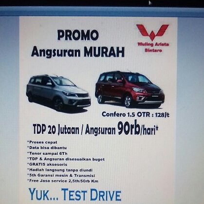 wulingbintaro's tweet photo. Promo DP 20 Jutaan** #promowuling #mendingwuling #wulingbintaro #wulingtangerang https://t.co/oFpvqbYfY4
