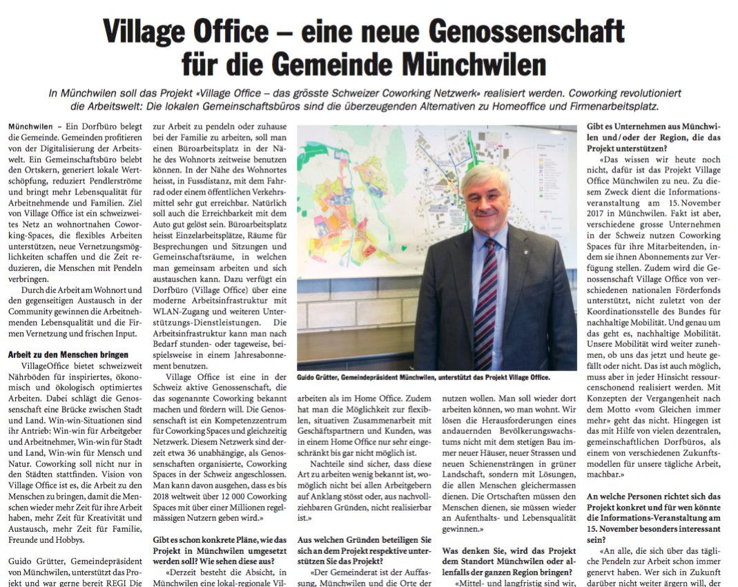 Buerolokal's tweet photo. Braucht #muenchwilen #coworking? Am 15.11 stellen wir diese Frage. @regiowil #coworkinigmuenchwilen @VillageOffice https://t.co/4WdZS3qcx1 https://t.co/oRZBGYyxKv