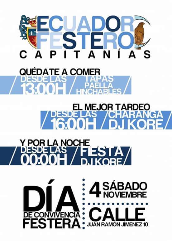 EventosAlmansa's tweet photo. Fiestas. ECUADOR festero. Sábado 4 noviembre #Almansa https://t.co/nluec4FnBi https://t.co/1cf8eBRjqf