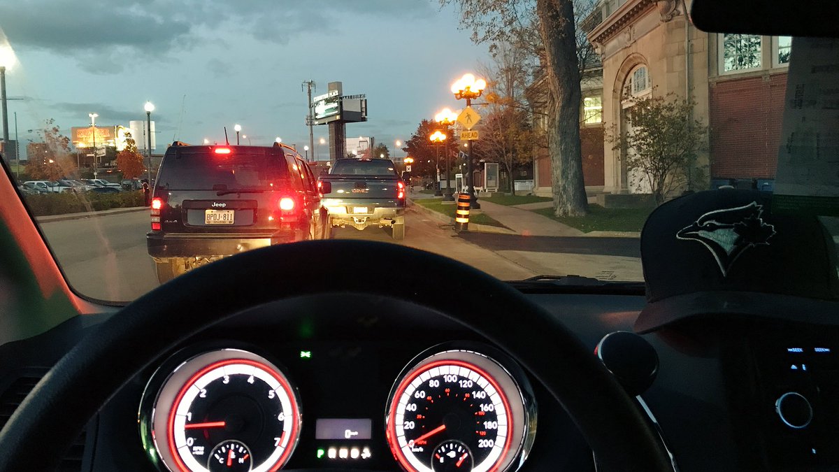 JRoc23's tweet photo. Nothing like sitting in an Hour+ Long Cattle Traffic Jam at the Royal Agricultural Winter Fair.
#FridayNight #OhItsLit #GotBeef https://t.co/nA9M6mqCvB